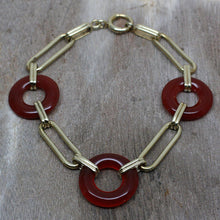 1930s Carnelian Gold Bracelet