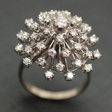 Circa 1950 14K Diamond Cocktail Ring
