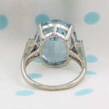 Midcentury 20 Carat Aquamarine Ring