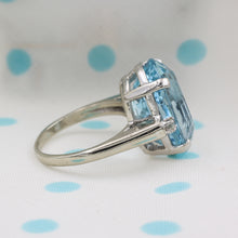 Midcentury 20 Carat Aquamarine Ring