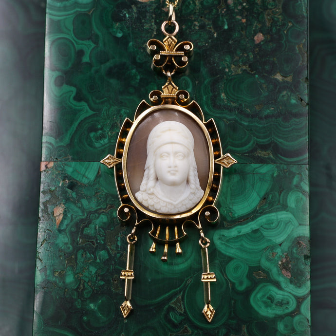 Etruscan Revival Cameo Pendant c1870