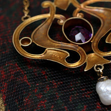 Art Nouveau Amethyst and Pearl Necklace