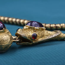 22k Gold and Garnet Snake Necklace c1890