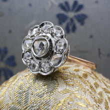 Early Victorian Rose-cut Diamond Cluster Ring