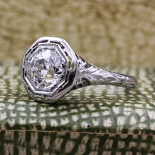 1920s Octagonal 1.12 Carat Diamond Solitaire