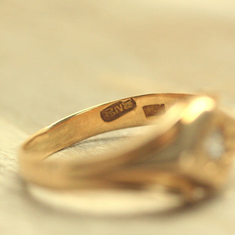 Circa 1940 14K Diamond Ring