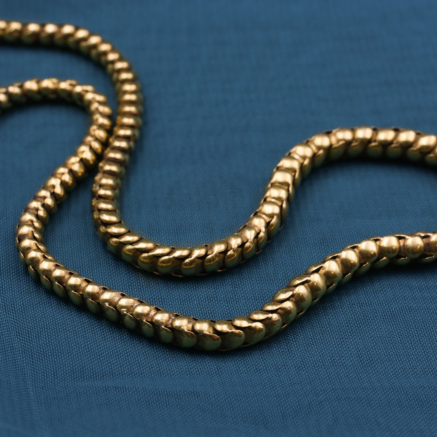 22k Gold and Garnet Snake Necklace c1890 – Pippin Vintage Jewelry