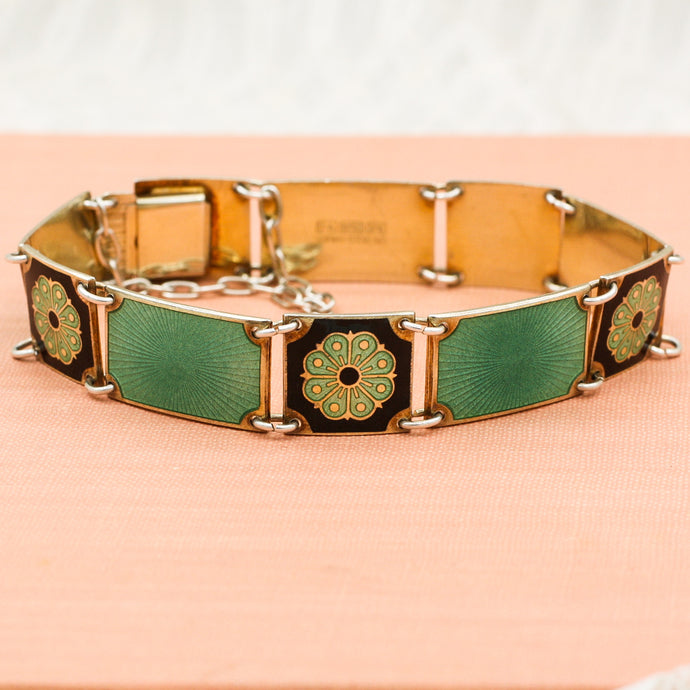 Midcentury David Andersen Guilloché Enamel Bracelet