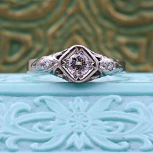 1940s 14k Retro Diamond Engagement Ring