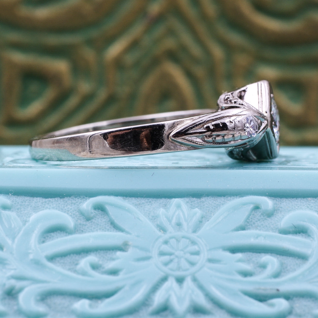 Vintage Two Tone Diamond Engagement Ring – Vintage Diamond Ring