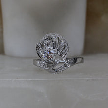 1920's Diamond Shell Cocktail Ring