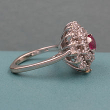 Hot Pink Sapphire Cocktail Ring, 1950s