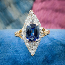 Sapphire and Diamond Navette c1880