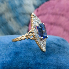 Sapphire and Diamond Navette c1880
