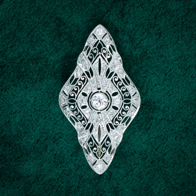 Belle Epoque Diamond Pendant c1890