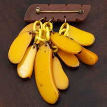 Bakelite Banana Bunch Brooch c1930