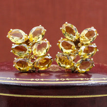 1930s 14k Citrine Frond Earrings