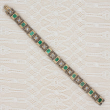 Emerald and Old Mine Diamond Bracelet c. 1890