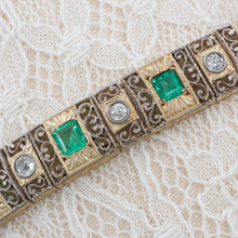 Emerald and Old Mine Diamond Bracelet c. 1890