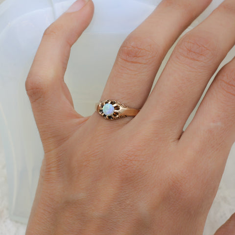 c1890 Ripley Howland and Co. Opal Belcher Ring