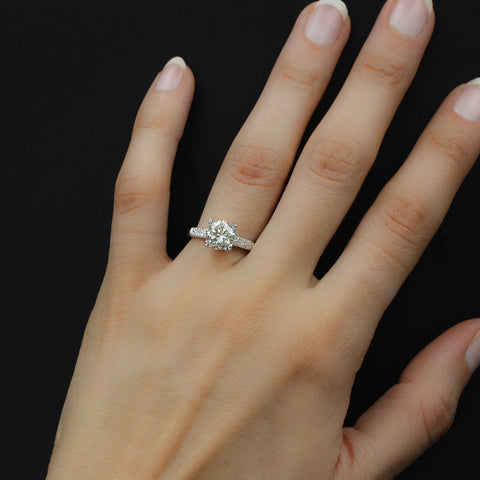1940s Two Carat Fishtail Prong Solitaire