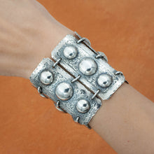 Handmade Wide Cut Dime Bracelet c1950