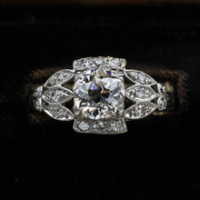 c1910 Handmade Platinum 1.16 Carat Certified Diamond Ring