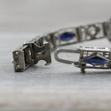 c1920 Diamond and Sapphire Bracelet