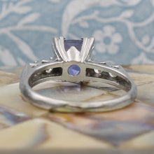 Antique Untreated Color-Change Sapphire in 1940s Ring