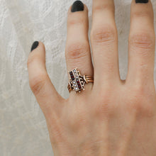 1880s Rose Gold Garnet and Pearl Ring
