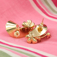 Retro Ruby Flower Earrings c1940