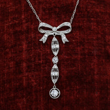 c1910 Belle Epoque Diamond Bow Necklace