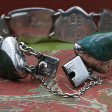 Midcentury Ledesma Taxco Malachite Bracelet