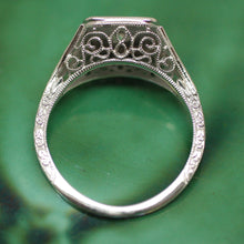 Circa 1920 18K Filagree Diamond Ring
