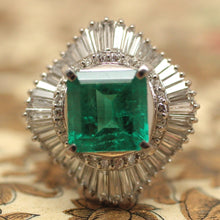 Mid-Century Emerald & Diamond Ring
