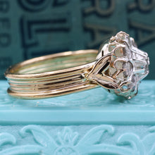1860s Rose Cut Diamond Cluster Ring