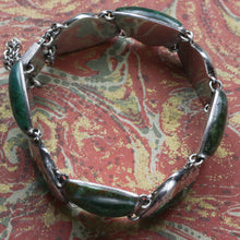 Midcentury Ledesma Taxco Malachite Bracelet