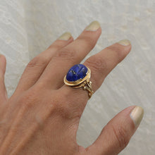 1930s-40s Handmade 14k Lapis Lazuli Ring