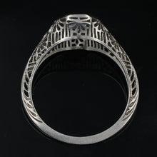 Old European Diamond Filigree Ring c1920