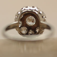 Antique 14K White Gold & Diamond Ring