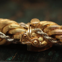 Circa 1970's 18K Two-tone Gold Braided Bracelet