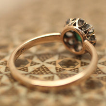 Victorian Emerald Doublet & Diamond Ring