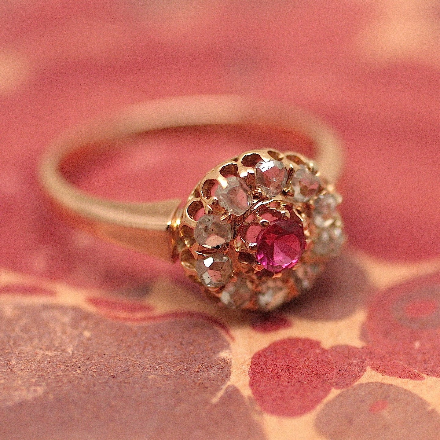 Circa 1890 Ruby & Diamond Ring