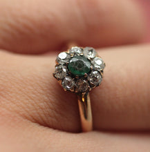 Victorian Emerald Doublet & Diamond Ring