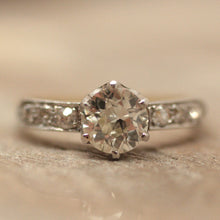 Circa 1920 18K&Platinum Diamond Engagement Ring