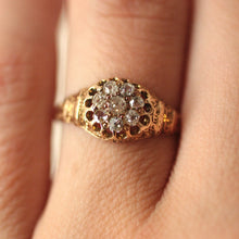 Circa 1870 Hand Carved Diamond Ring