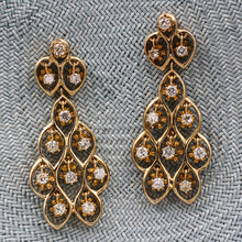1930s-50s Diamond Chandelier Earrings