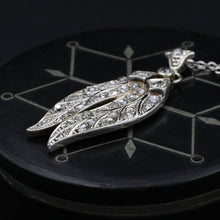 Rose Cut Diamond Feathers Pendant c1850