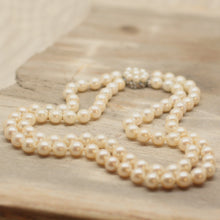 Double Strand Akoya Cultured Pearl Necklace w Sapphires