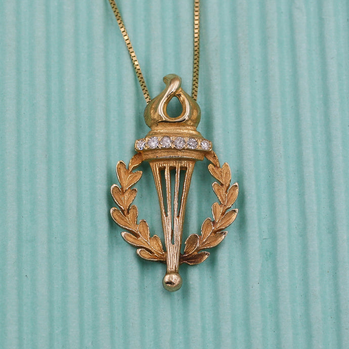 Vintage Olympic Torch Pendant